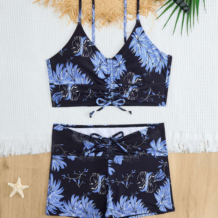 Women's bikini with floral ruffle design and adjustable straps Mune Fashion