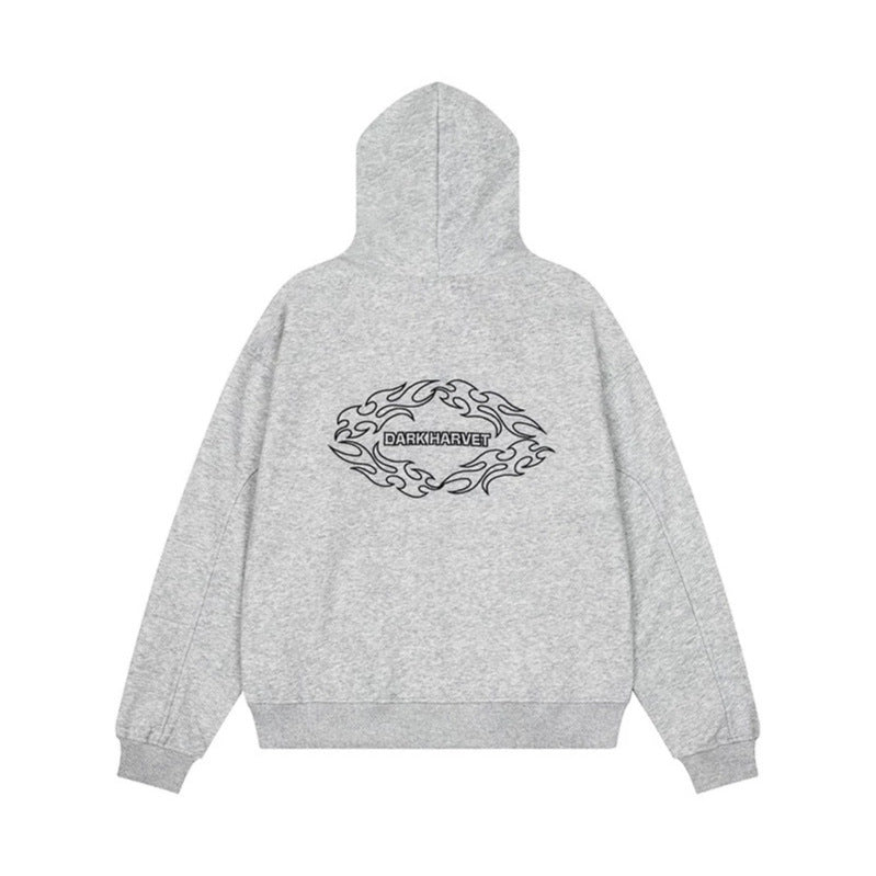 Ladies Hooded Sweat Jacket with decorative Double Button Placket and Zipper Mune Fashion