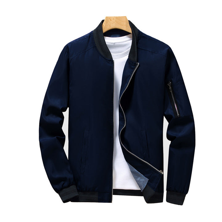 Men's bomber jacket in pilot style with arm pocket & ribbed cuffs Mune Fashion