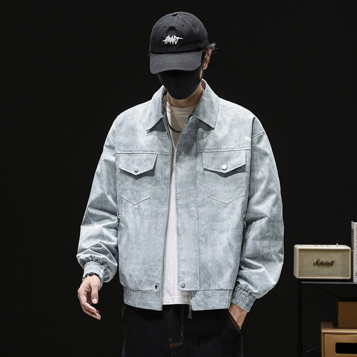 Men's Fashion Casual Jacket with Elastic Cuffs