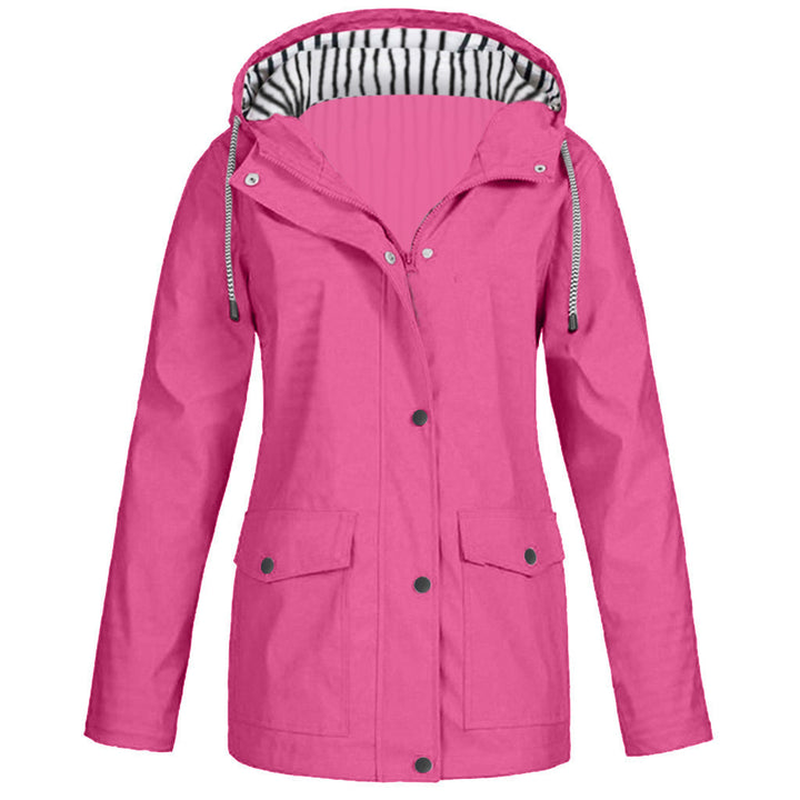 Women's waterproof parka with hood, drawstring and patch pockets Mune Fashion