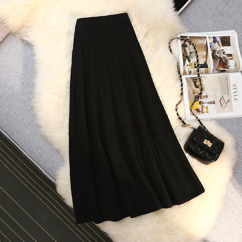 Women Pleated Maxi Skirt with High Waist Mune Fashion