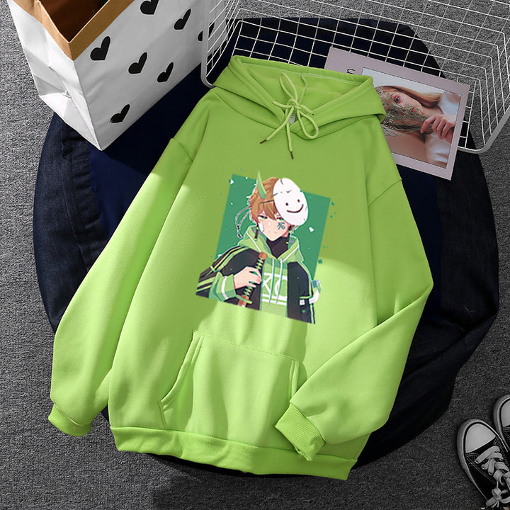 Women's hoodie with printed manga design and soft fleece lining Mune Fashion