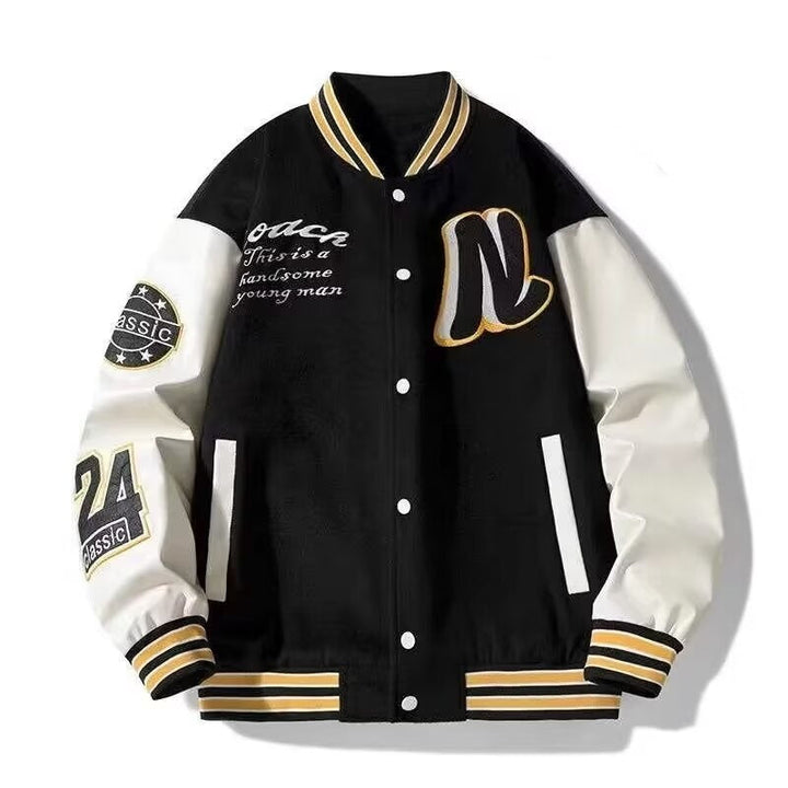 Men's Varsity Jacket with Classic Details Mune