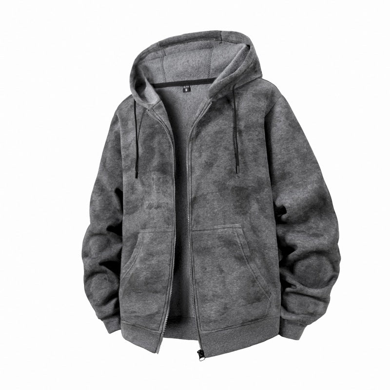Unisex Oversized Hooded Zip Jacket made of heavy French Terry with Kangaroo Pockets Mune Fashion