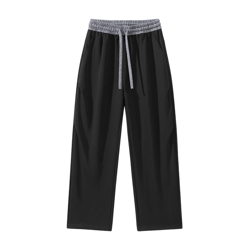Men's straight-cut lounge joggers with elastic drawstring waistband & side pockets Mune Fashion