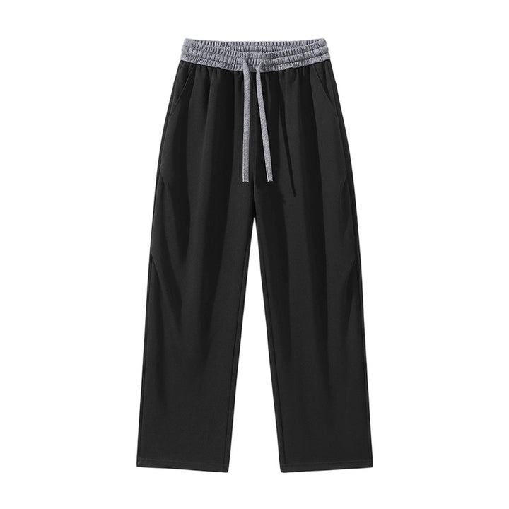 Men's straight-cut lounge joggers with elastic drawstring waistband & side pockets Mune Fashion