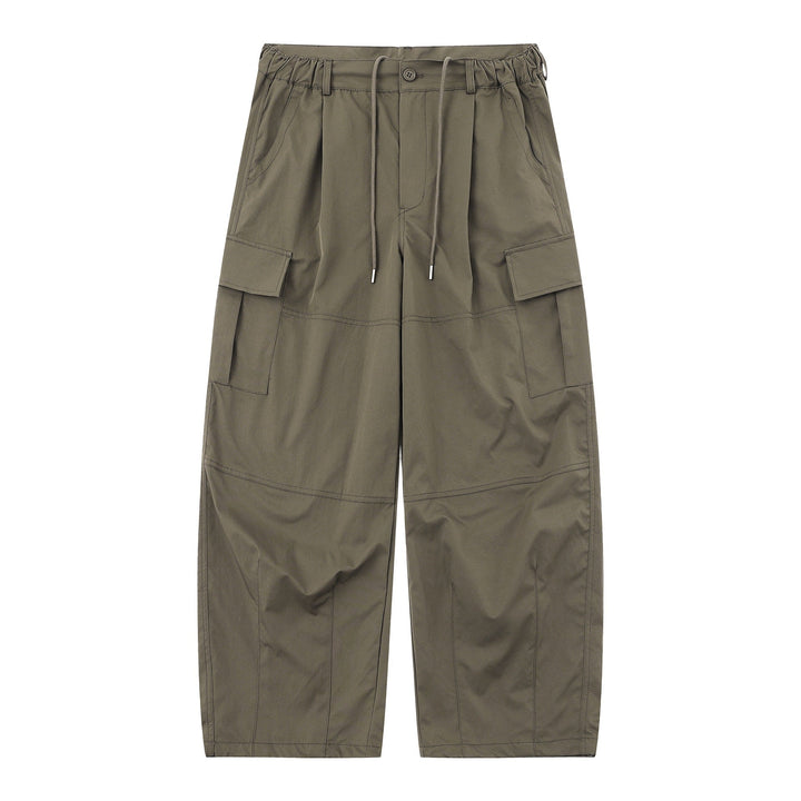 Men's Cargo Capri Pants with Elastic Waistband, Drawstring and Utility Pockets Mune Fashion