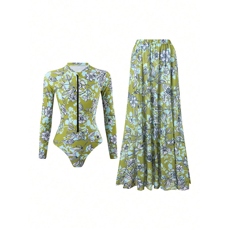 Women's swimsuit with long sleeves and matching maxi skirt Mune Fashion