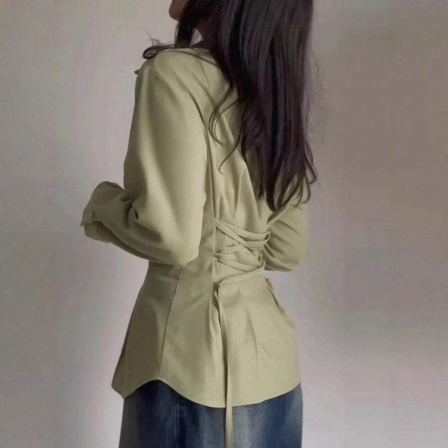 Women Elegant Tailored Blouse Mune Fashion