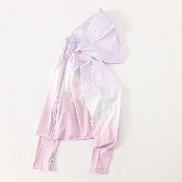 Women's lightweight UV protection hooded jacket made of functional stretch with full-length zipper and raglan sleeves Mune Fashion