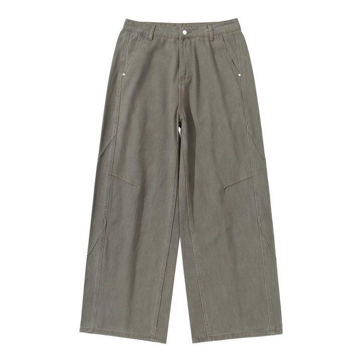 Women's High-Waisted Utility Culotte Pants with Wide Legs and Patch Pockets Mune Fashion