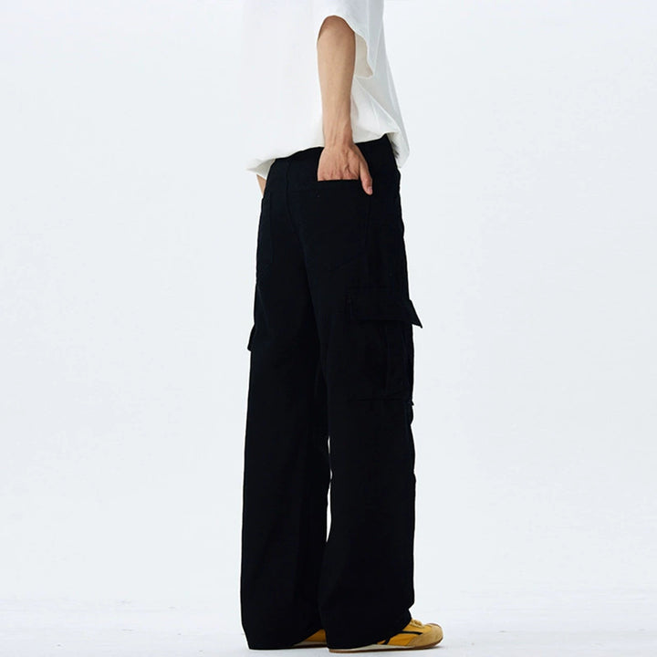 Women's Wide-Cut Cargo Pants with High Waist and Patches Mune Fashion
