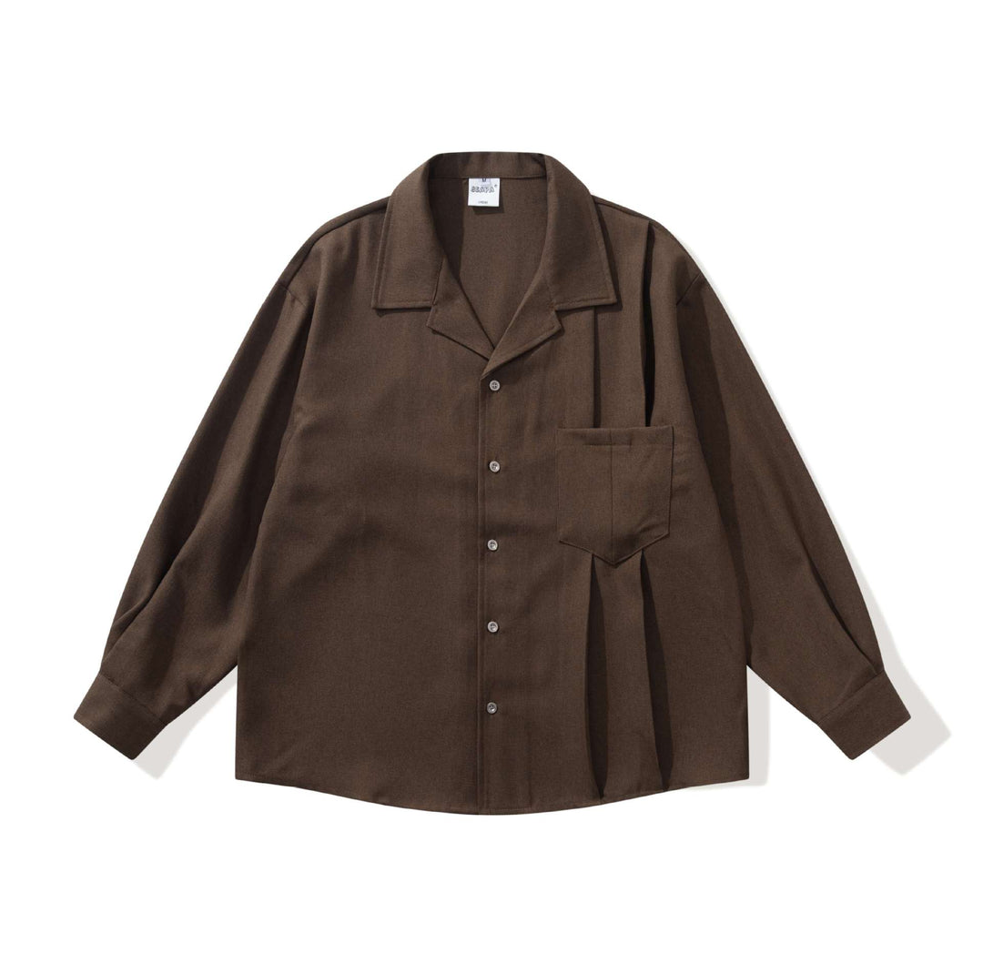 Unisex Oversize Shirt Jacket with Open Notch Collar and Chest Pocket Mune Fashion