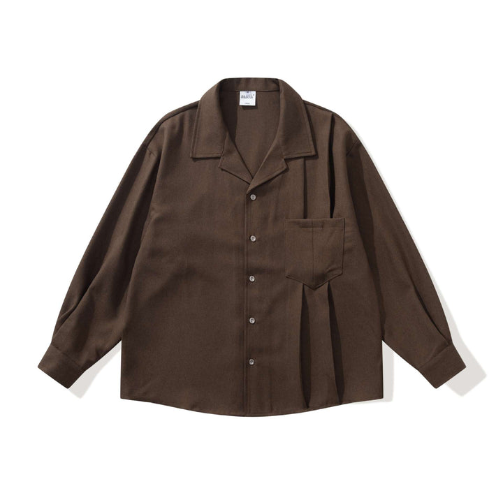 Unisex Oversize Shirt Jacket with Open Notch Collar and Chest Pocket Mune Fashion
