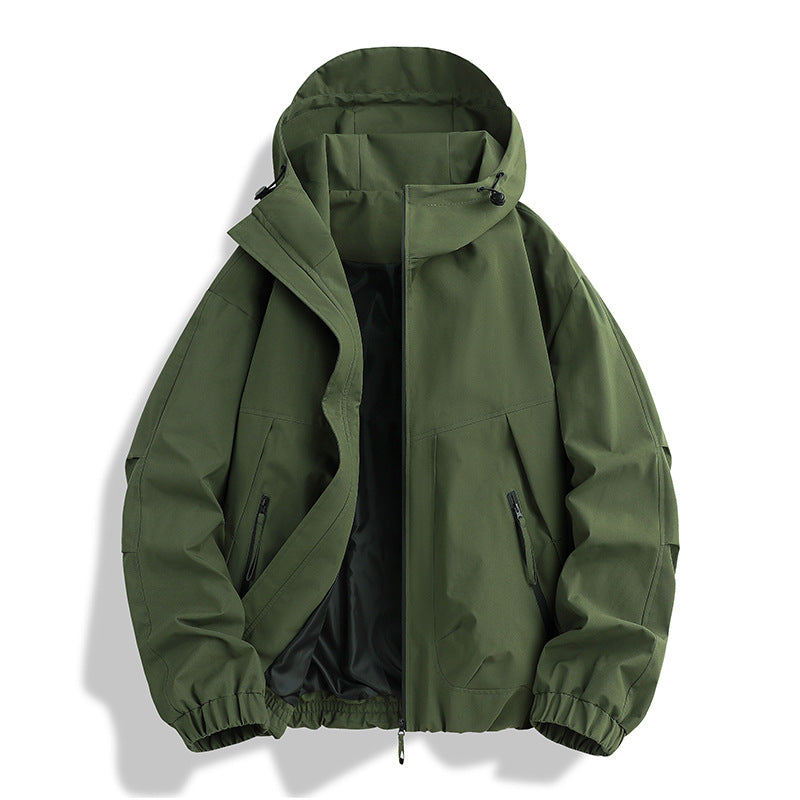 Men's waterproof Hooded Utility Parka with welded seams, adjustable hood, and concealed zip pockets Mune Fashion