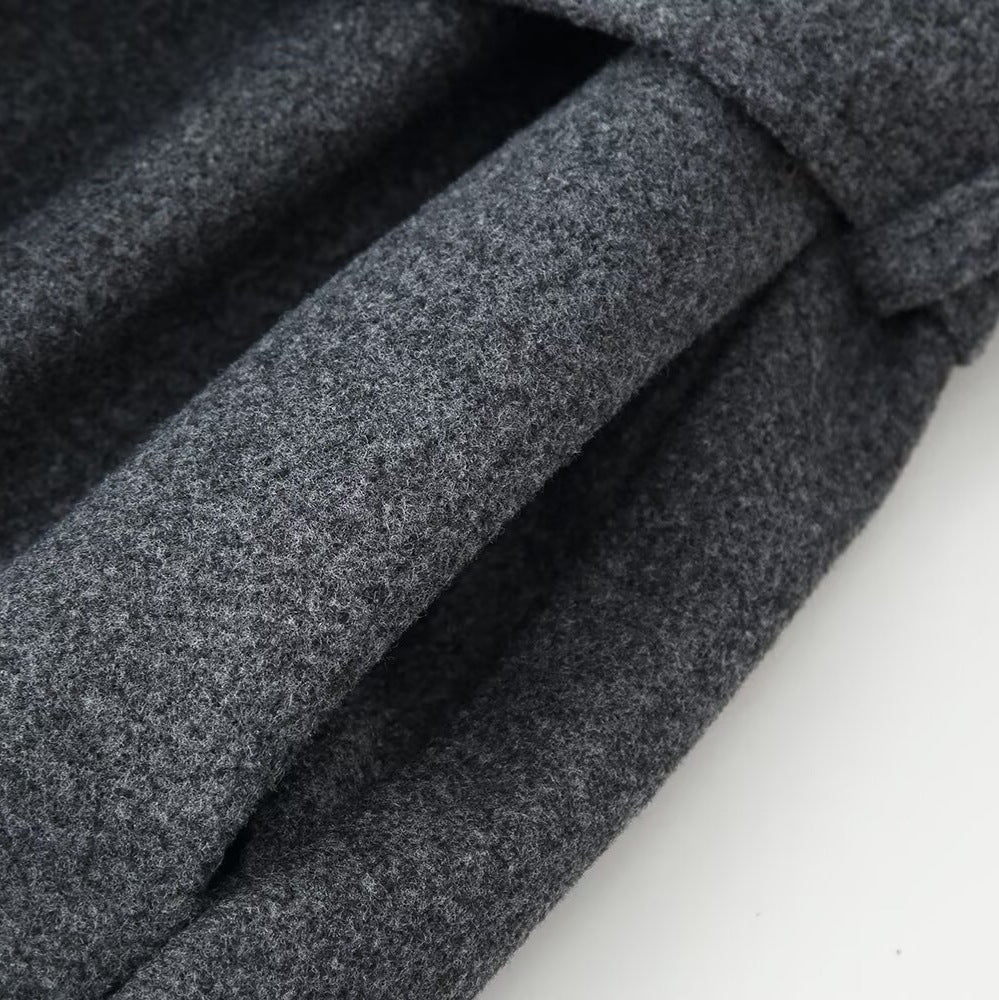 Women’s coat with tie belt, stand-up collar and raglan sleeves Mune Fashion