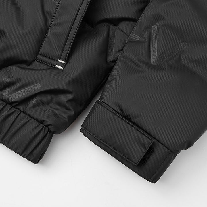 Men's padded quilted jacket with high collar and concealed zipper front Mune Fashion