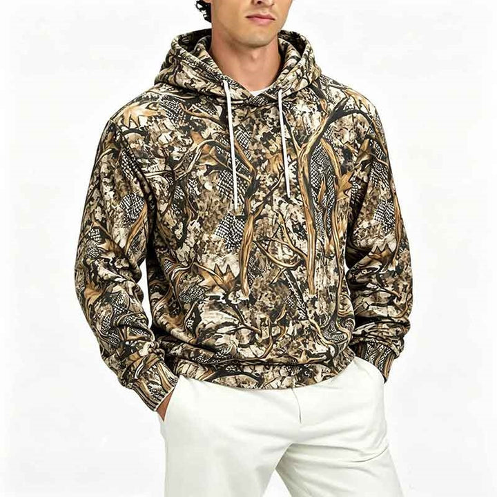 Men's Patterned Hooded Sweater Mune Fashion