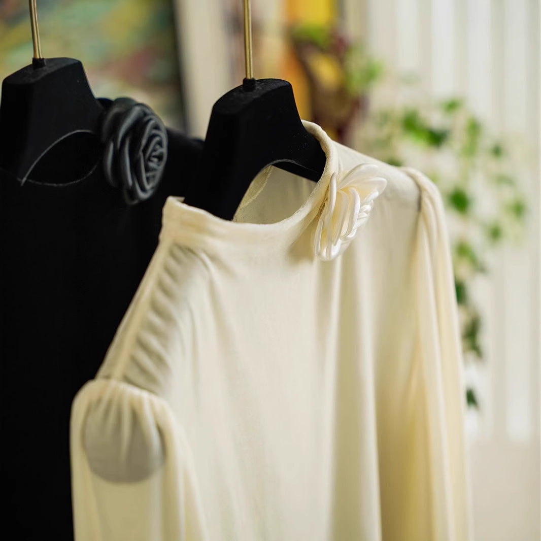 Women Elegant Blouse with Ruffle Detail Mune Fashion