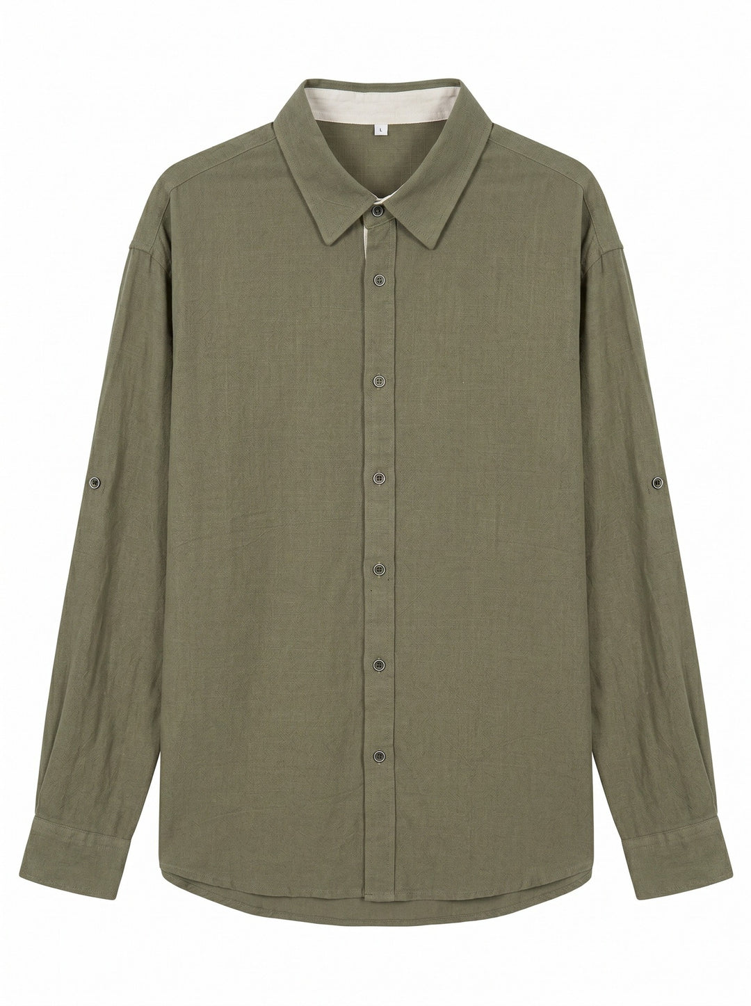 Unisex Lightweight Oversized Shirt in Linen Look with Kent Collar and Sleeve Tab Mune Fashion
