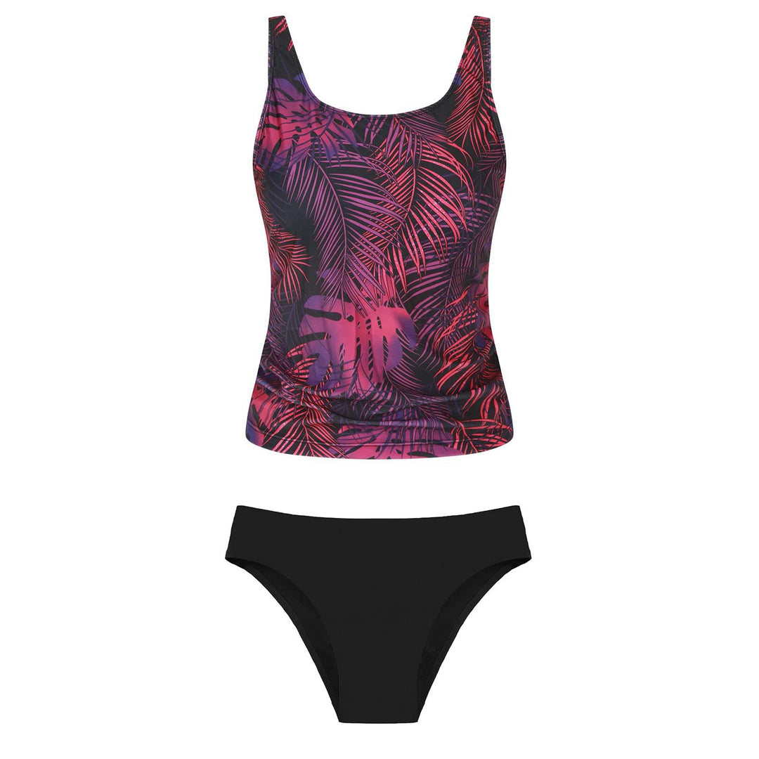 Women's bikini set with floral top and classic bottom Mune Fashion