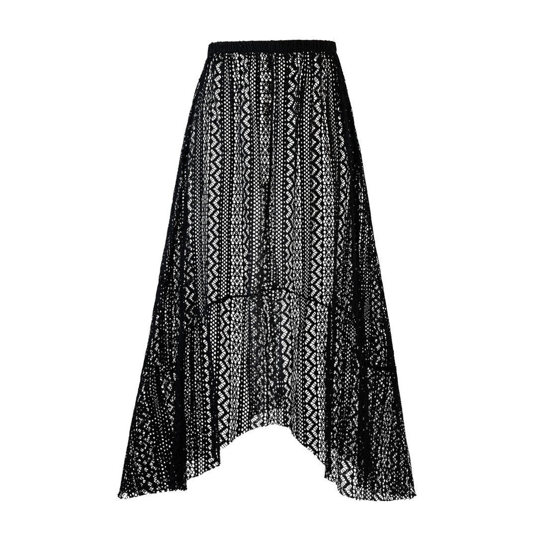 Women's Elegant Swimsuit with Floral Detail and Transparent Beach Tunic Mune Fashion