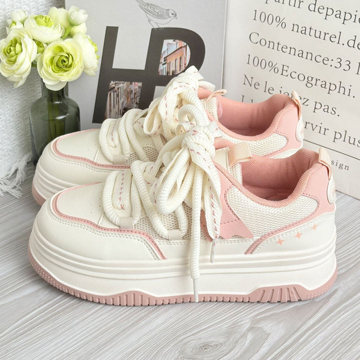Women's Sporty Sneakers with Thick Sole Mune Fashion
