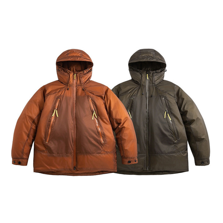 Unisex Oversize padded hoodie with diagonal zip pockets and adjustable hem Mune Fashion