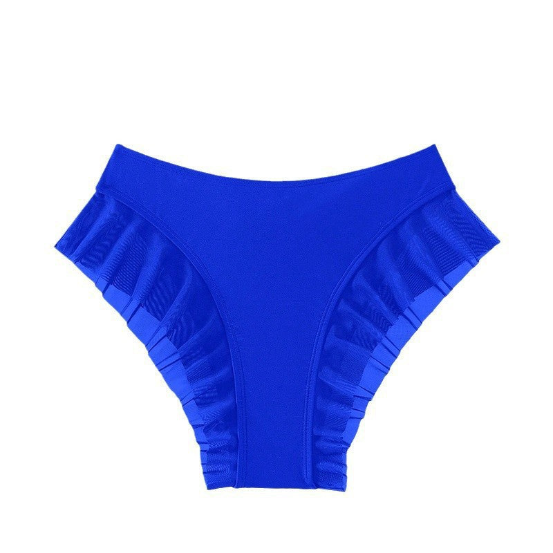 Women high-waisted bikini bottom with ruffle details Mune Fashion