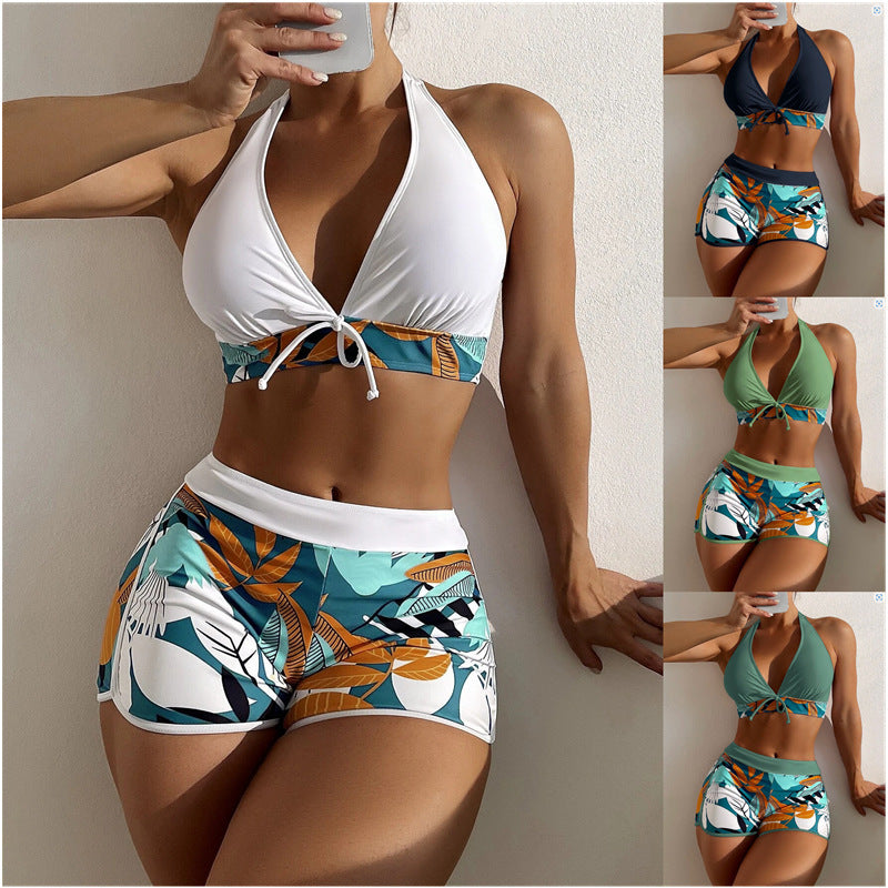 Women’s Sporty Bikini Set with Floral Design Mune Fashion