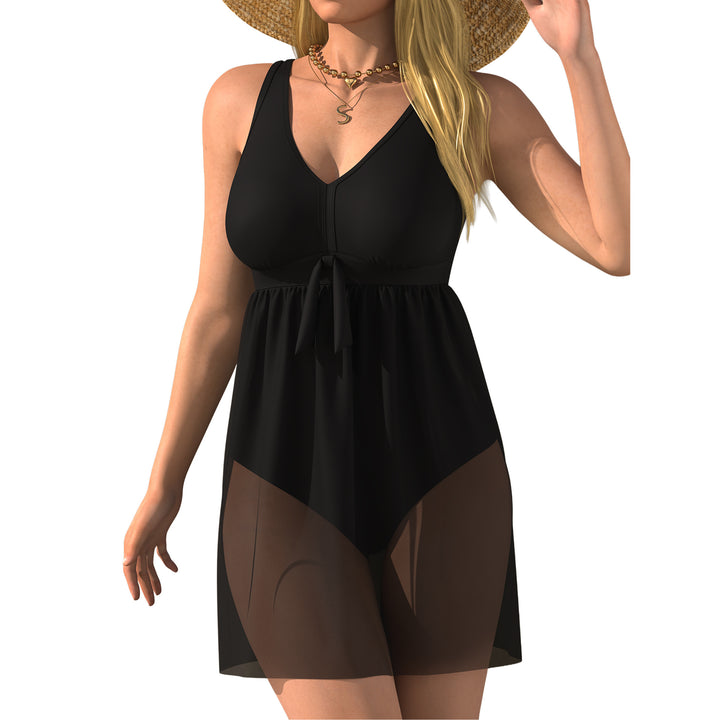 Women’s Swim Dress with Transparent Overshirt Mune Fashion