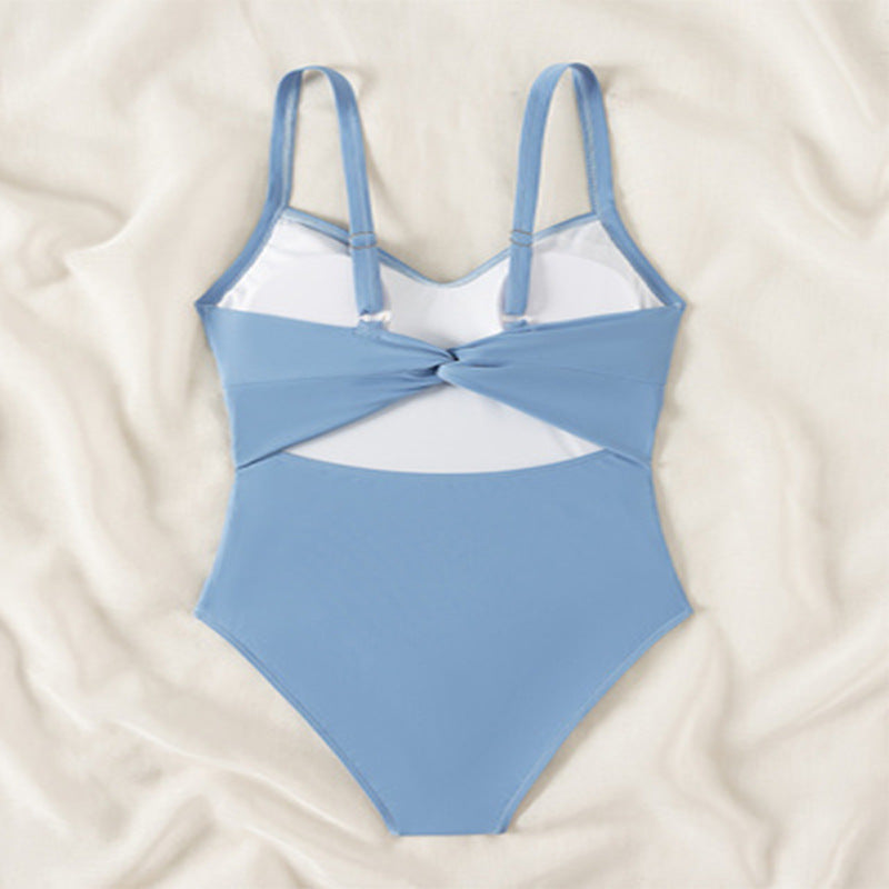 Women's Elegant One-Piece Swimsuit with Wrap Design Mune Fashion