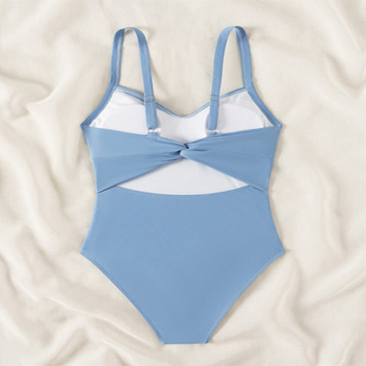 Women's Elegant One-Piece Swimsuit with Wrap Design Mune Fashion