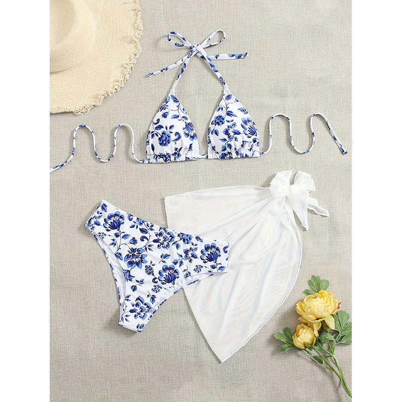 Women's triangle bikini with removable wrap cloth Mune Fashion