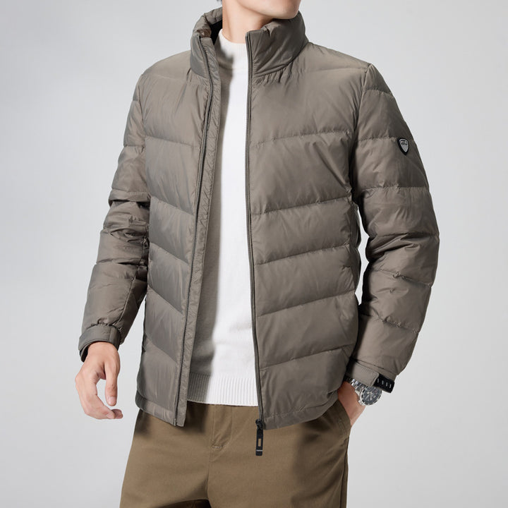 Men's lightweight quilted thermal jacket with stand-up collar and windproof insulation Mune Fashion