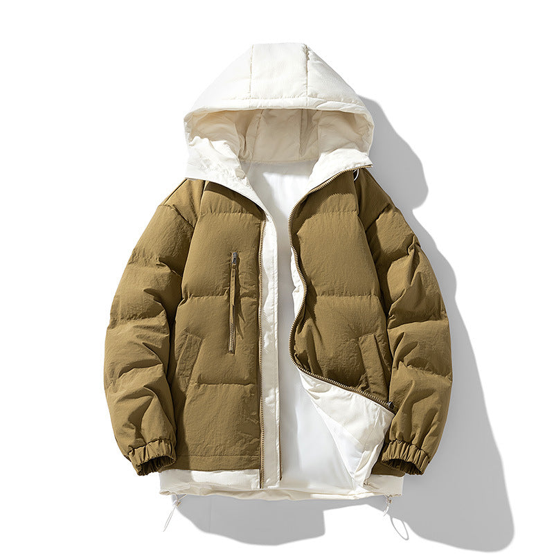 Unisex  reversible insulated hooded puffer jacket with zip utility pockets Mune Fashion