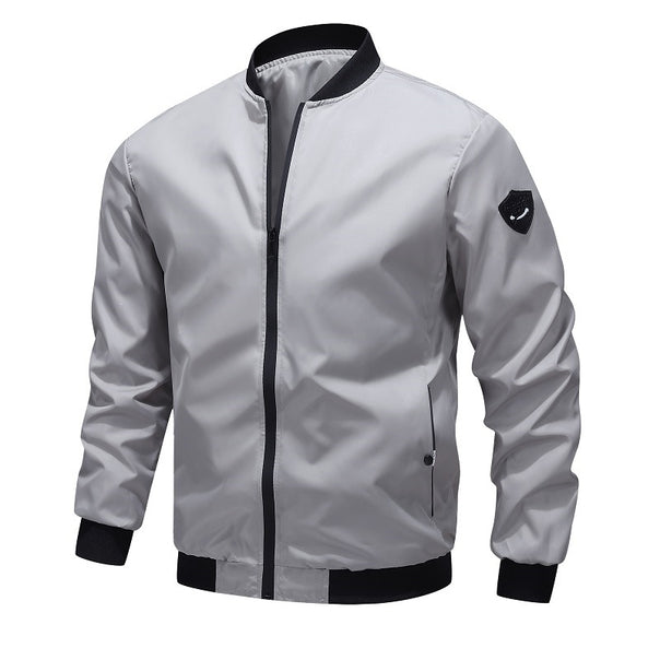 Men's lightweight water-repellent bomber jacket with zipper, ribbed hem & concealed pockets Mune Fashion