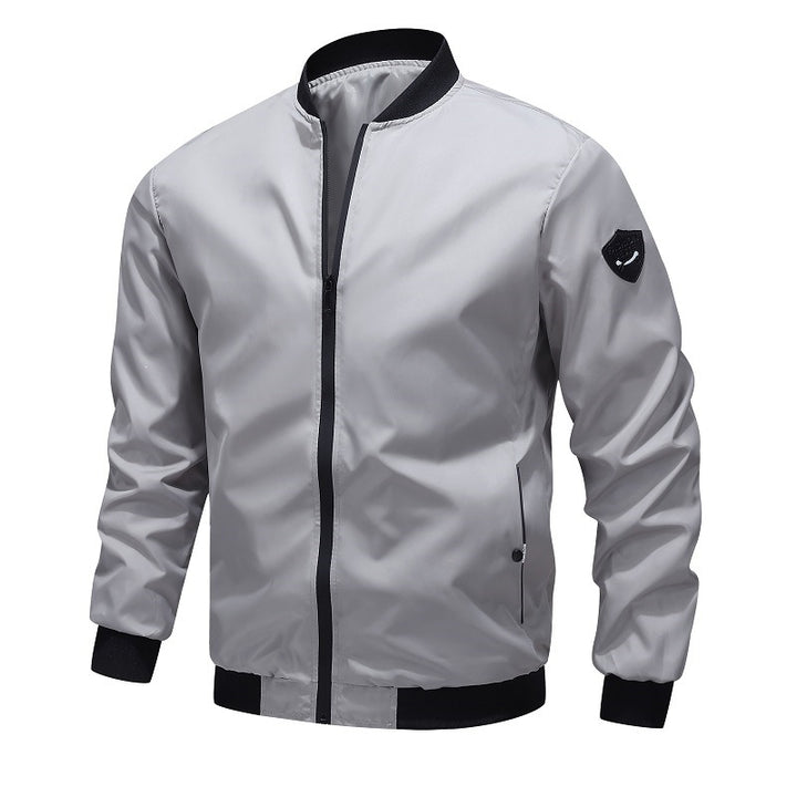 Men's lightweight water-repellent bomber jacket with zipper, ribbed hem & concealed pockets Mune Fashion