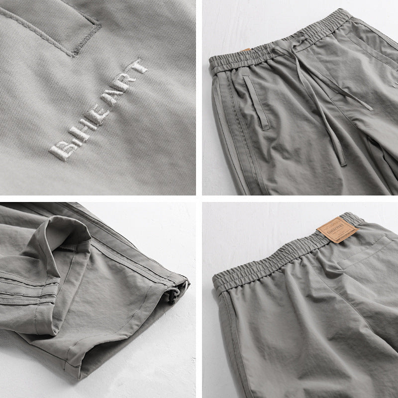 Men's Relaxed Jogger Chino with Drawstring Waist and Decorative Side Seams Mune Fashion