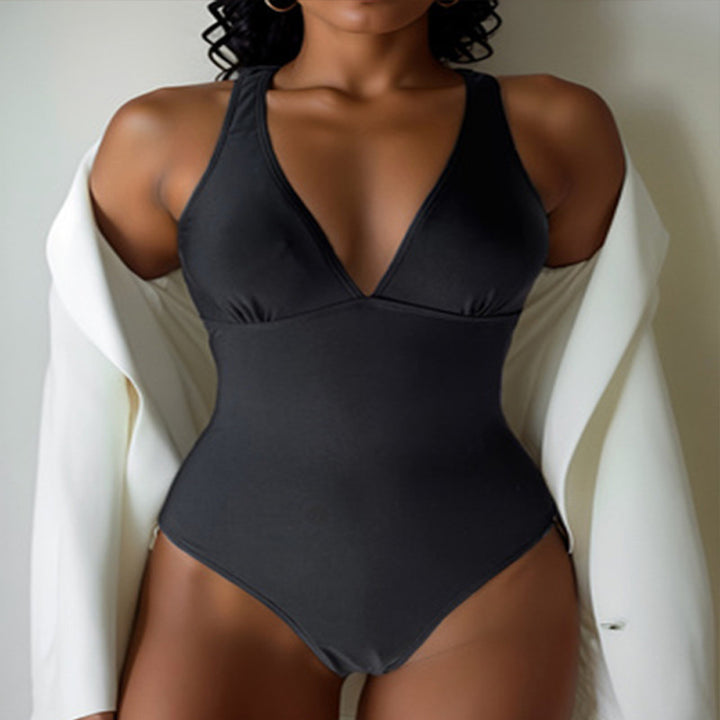Women's Elegant V-Neck One-Piece Mune Fashion