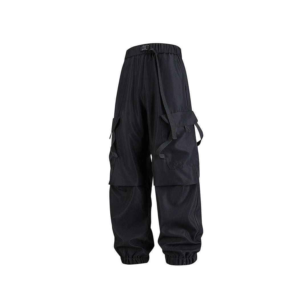 Men's utility cargo jogger pants with elastic waistband, flap pockets and adjustable straps Drune