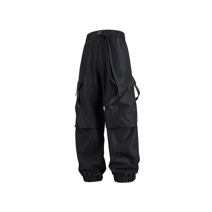 Men's utility cargo jogger pants with elastic waistband, flap pockets and adjustable straps Drune