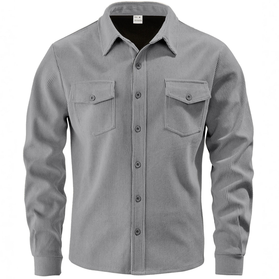 Men's cord jacket in the classic work jacket style with snap buttons and chest pockets Mune Fashion