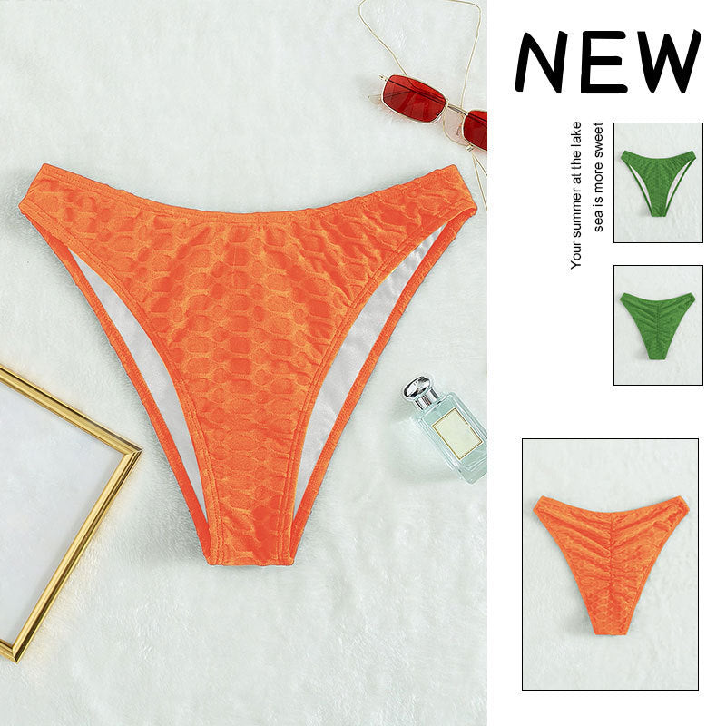 Women's High-Cut Bikini Brief with Ruffle Detail Mune Fashion