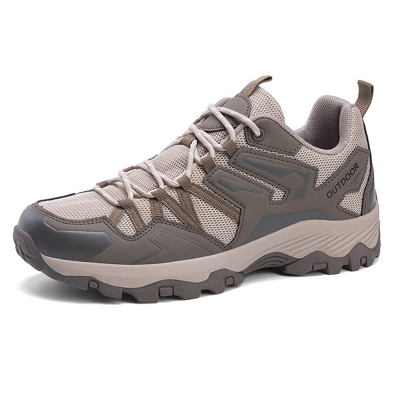 Men's robust trail and hiking sneaker with multi-terrain profile sole, breathable mesh upper, and reinforced toe cap Mune Fashion