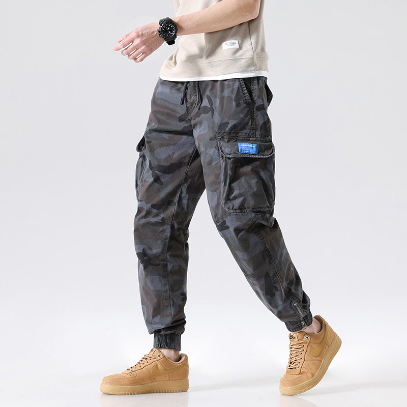 Herren Cargo-Jogginghose im Camouflage-Utility-Design mit großen Klappentaschen Mune Fashion