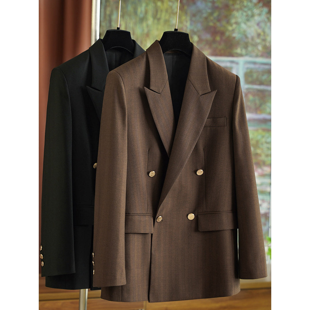 Women Elegant Double-breasted Blazer Mune Fashion 1789269052