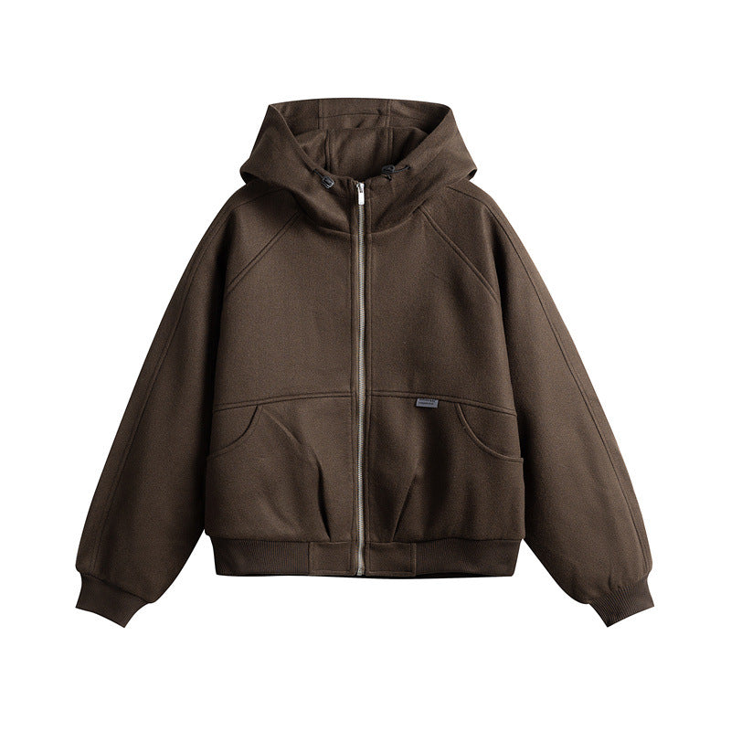 Unisex Oversize Hooded Sweatshirt made of Wool Blend with Zipper and Kangaroo Pockets Mune Fashion