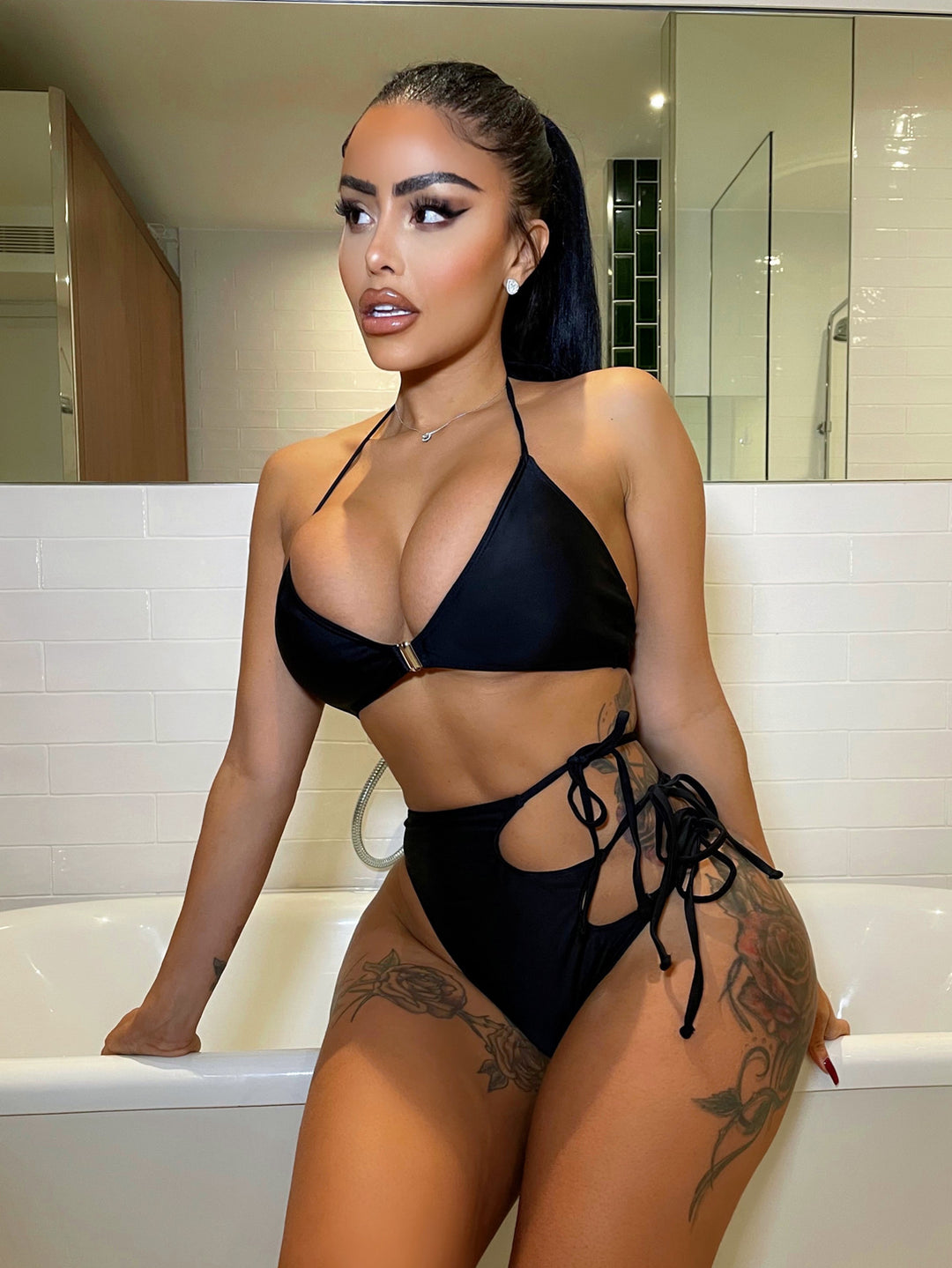Women's Cut-Out Bikini Set with Playful Design and Adjustable Straps Mune Fashion